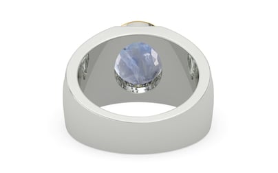 Goldcap Ceylon Blue Sapphire Ring Fine Quality (R1)