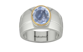Goldcap Ceylon Blue Sapphire Ring Fine Quality (R1)