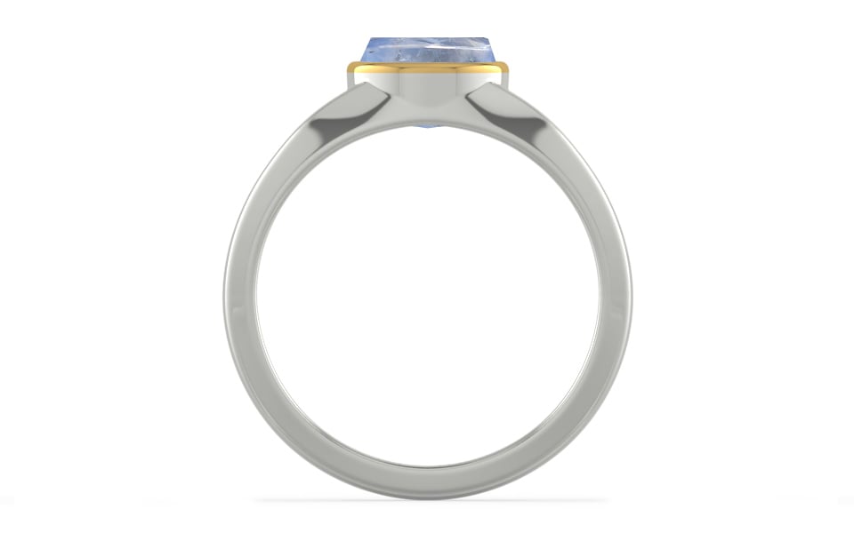 Goldcap Ceylon Blue Sapphire Ring Fine Quality (R10)