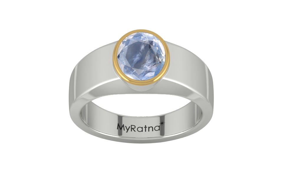 Goldcap Ceylon Blue Sapphire Ring Fine Quality (R10)