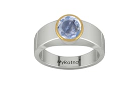 Goldcap Ceylon Blue Sapphire Ring Fine Quality (R10)