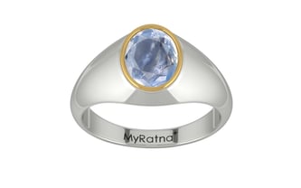 Goldcap Ceylon Blue Sapphire Ring Fine Quality (R12)