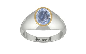 Goldcap Ceylon Blue Sapphire Ring Fine Quality (R12)