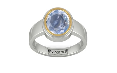 Goldcap Ceylon Blue Sapphire Ring Fine Quality (R3)