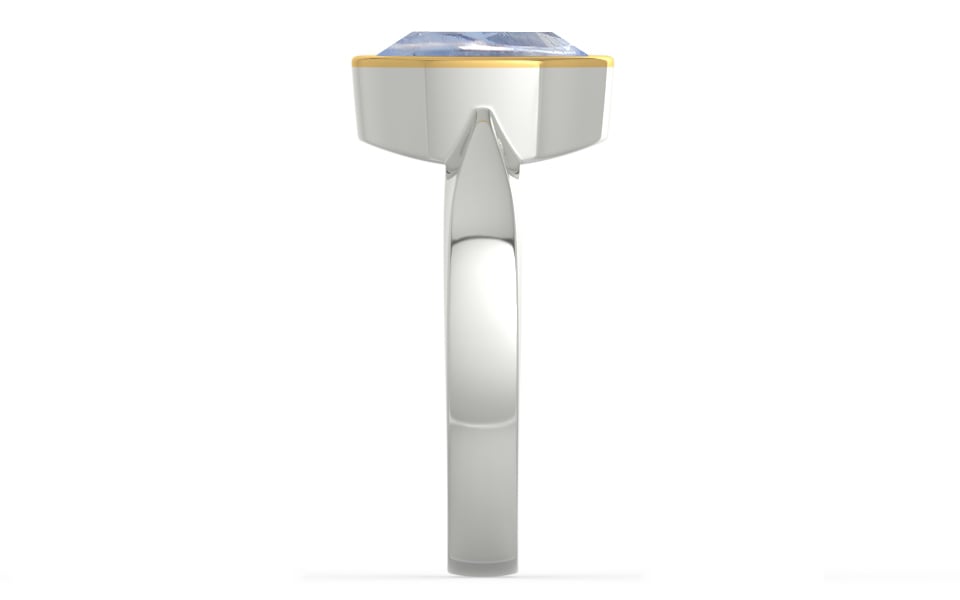 Goldcap Ceylon Blue Sapphire Ring Fine Quality (R9)