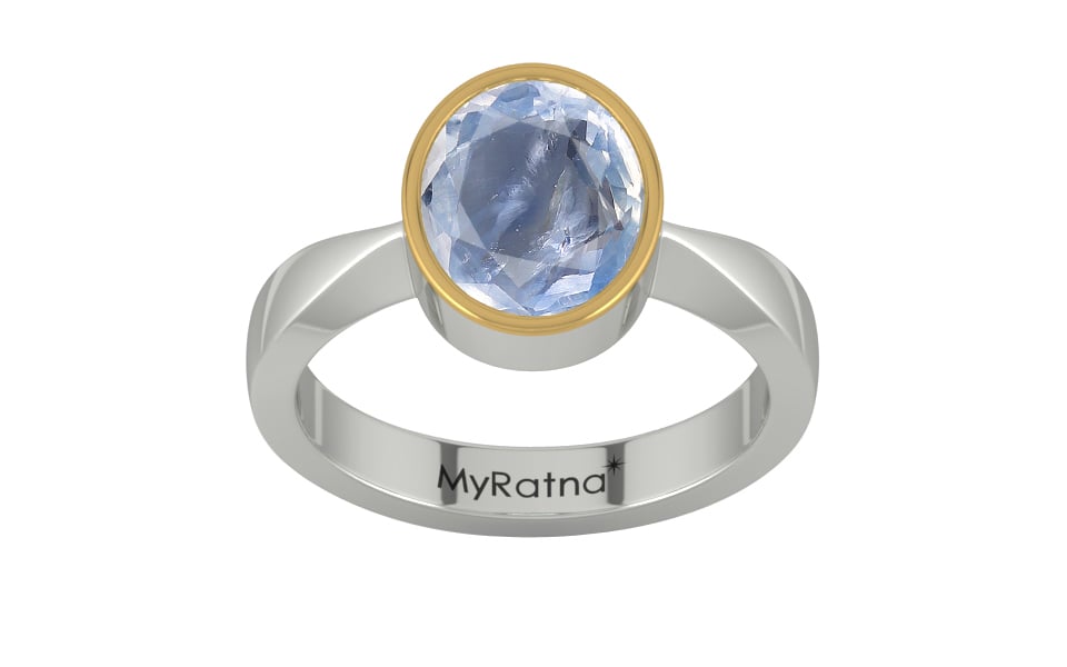 Goldcap Ceylon Blue Sapphire Ring Fine Quality (R9)