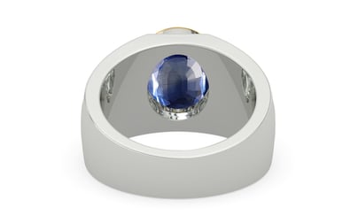 Goldcap Ceylon Blue Sapphire Ring Limited Quality (R1)