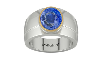 Goldcap Ceylon Blue Sapphire Ring Limited Quality (R1)