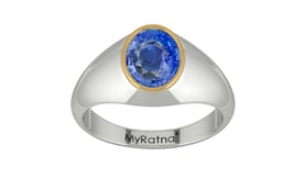 Goldcap Ceylon Blue Sapphire Ring Limited Quality (R12)