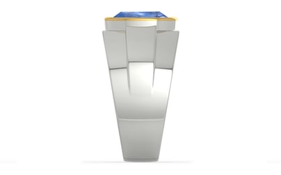 Goldcap Ceylon Blue Sapphire Ring Prime Quality (R1)