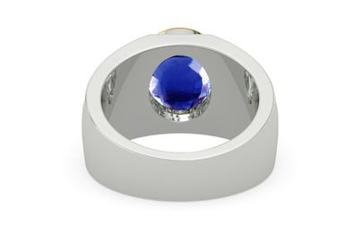 Goldcap Ceylon Blue Sapphire Ring Rare Quality (R1)