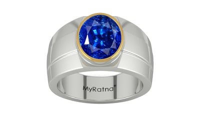 Goldcap Ceylon Blue Sapphire Ring Rare Quality (R1)