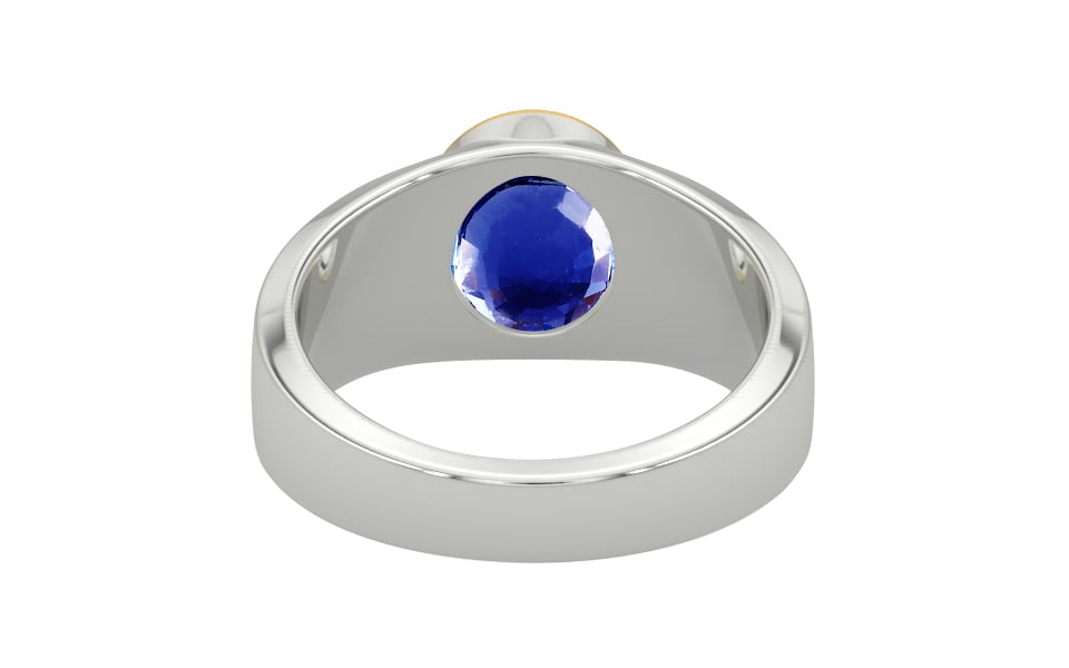 Goldcap Ceylon Blue Sapphire Ring Rare Quality (R10)
