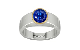Goldcap Ceylon Blue Sapphire Ring Rare Quality (R10)