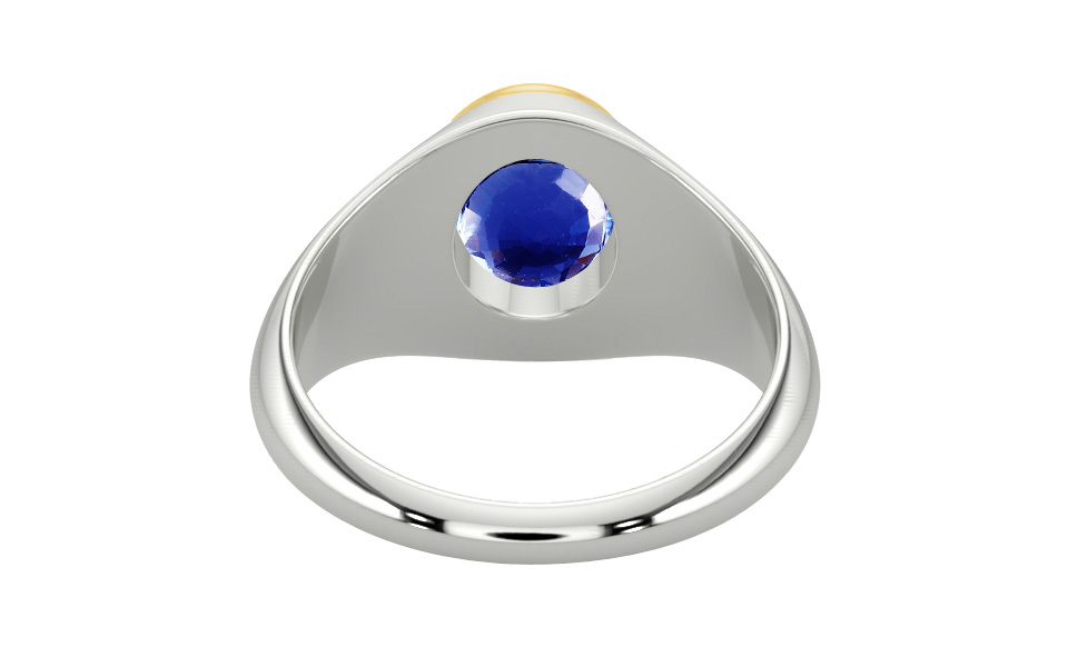Goldcap Ceylon Blue Sapphire Ring Rare Quality (R12)