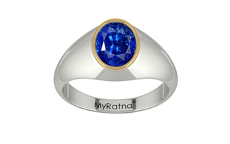Goldcap Ceylon Blue Sapphire Ring Rare Quality (R12)