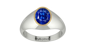 Goldcap Ceylon Blue Sapphire Ring Rare Quality (R12)