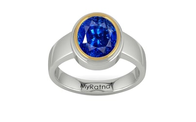 Goldcap Ceylon Blue Sapphire Ring Rare Quality (R3)