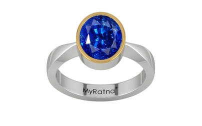 Goldcap Ceylon Blue Sapphire Ring Rare Quality (R9)