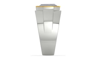 Goldcap Ceylon White Sapphire Ring Fine Quality (R1)