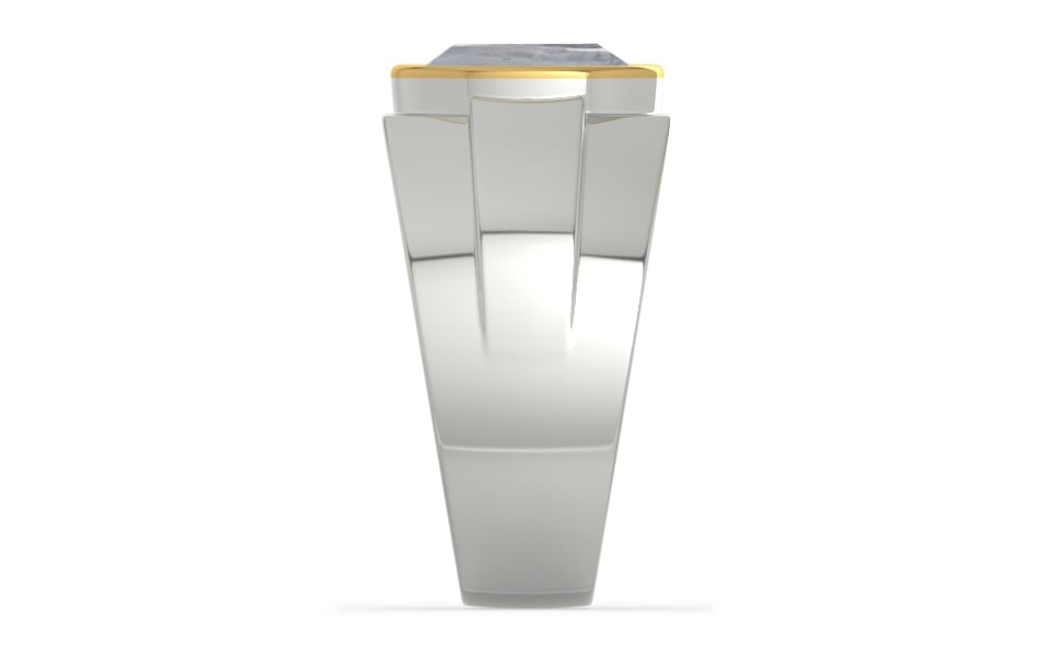 Goldcap Ceylon White Sapphire Ring Fine Quality (R1)