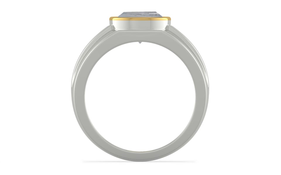 Goldcap Ceylon White Sapphire Ring Fine Quality (R1)