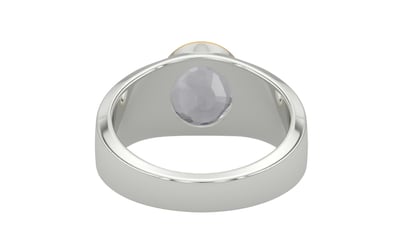 GoldCap Ceylon White Sapphire Ring Fine Quality (R10)