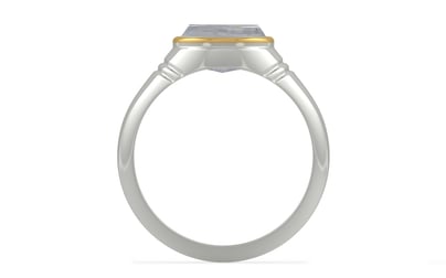 GoldCap Ceylon White Sapphire Ring Fine Quality (R7)