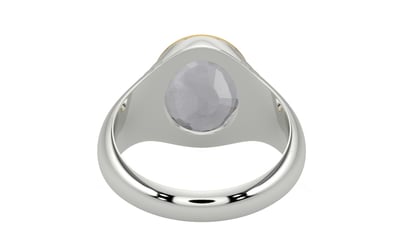 GoldCap Ceylon White Sapphire Ring Fine Quality (R7)