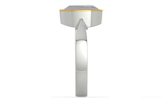 GoldCap Ceylon White Sapphire Ring Fine Quality (R9)