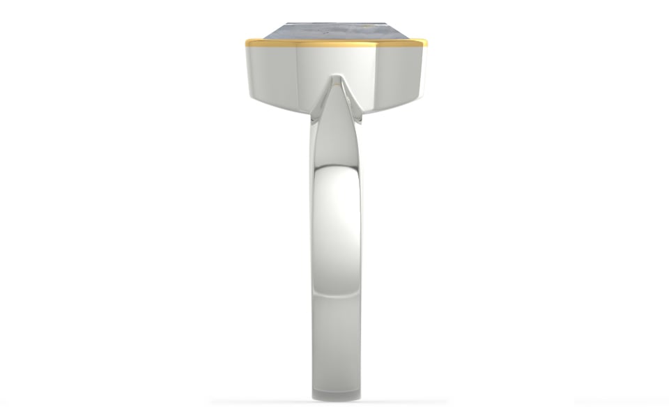 GoldCap Ceylon White Sapphire Ring Fine Quality (R9)