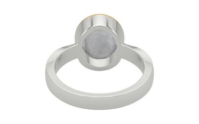 GoldCap Ceylon White Sapphire Ring Fine Quality (R9)