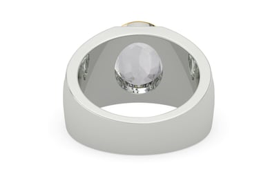 Goldcap Ceylon White Sapphire Ring Limited Quality (R1)