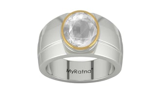 Goldcap Ceylon White Sapphire Ring Limited Quality (R1)