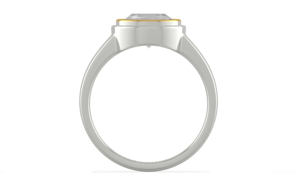 Goldcap Ceylon White Sapphire Ring Limited Quality (R3)