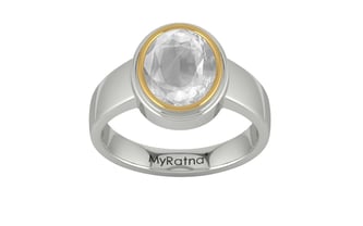 Goldcap Ceylon White Sapphire Ring Limited Quality (R3)