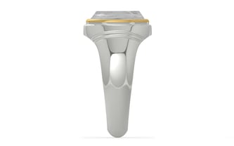 GoldCap Ceylon White Sapphire Ring Limited Quality (R7)