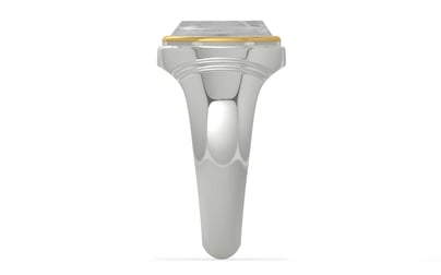 GoldCap Ceylon White Sapphire Ring Limited Quality (R7)