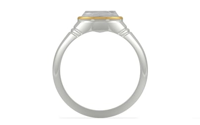 GoldCap Ceylon White Sapphire Ring Limited Quality (R7)