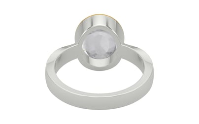 GoldCap Ceylon White Sapphire Ring Limited Quality (R9)