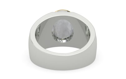 Goldcap Ceylon White Sapphire Ring Prime Quality (R1)