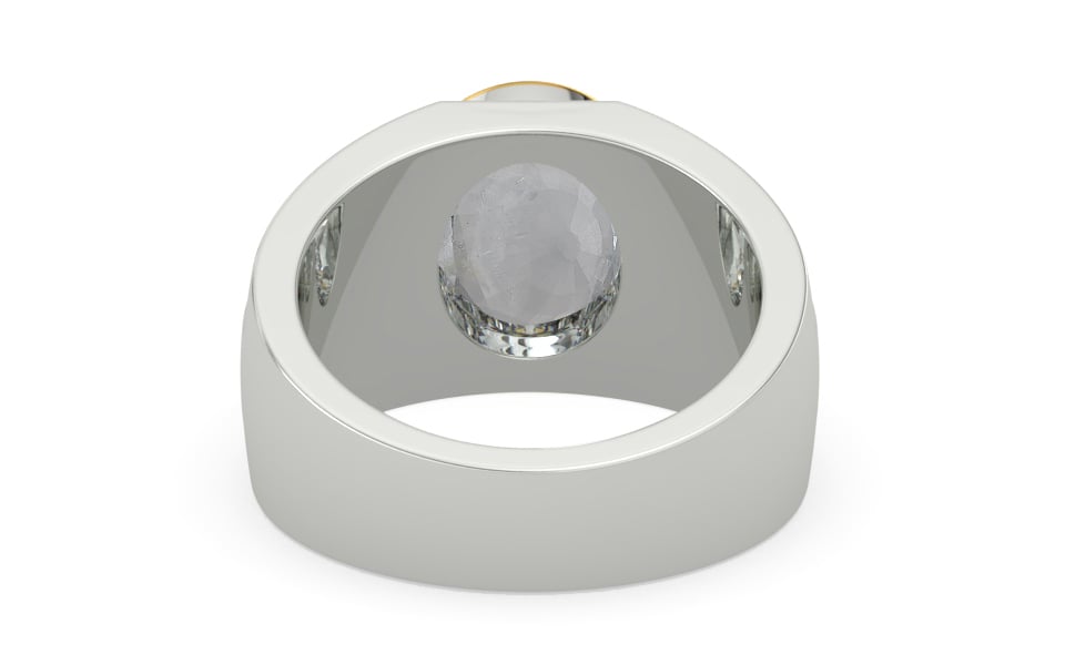 Goldcap Ceylon White Sapphire Ring Prime Quality (R1)