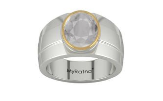 Goldcap Ceylon White Sapphire Ring Prime Quality (R1)