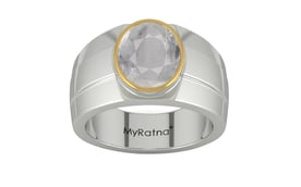 Goldcap Ceylon White Sapphire Ring Prime Quality (R1)