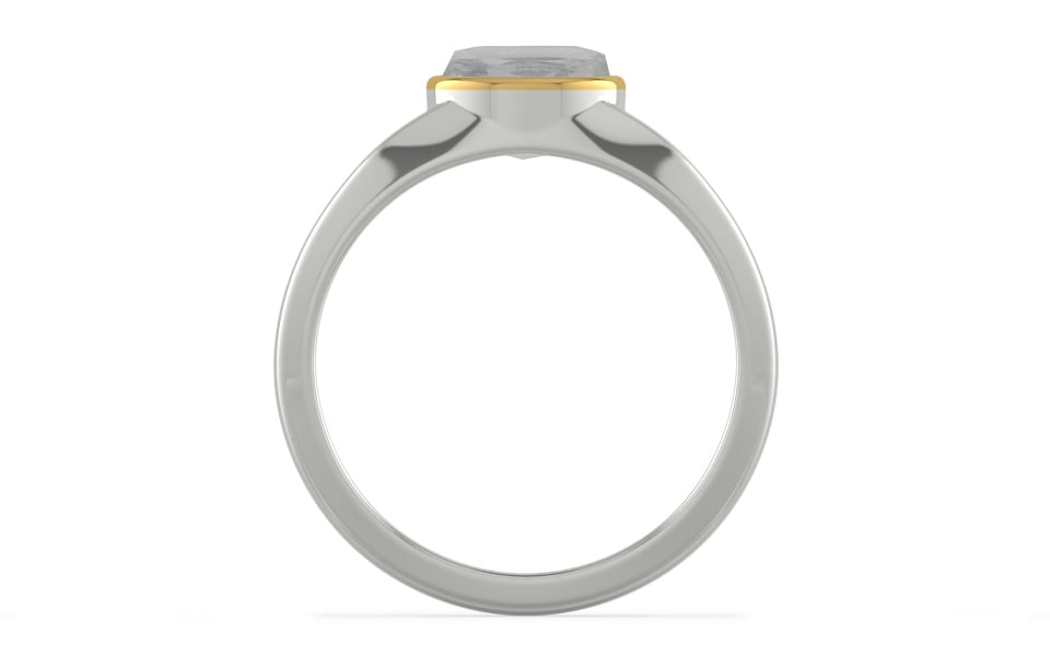 GoldCap Ceylon White Sapphire Ring Prime Quality (R10)