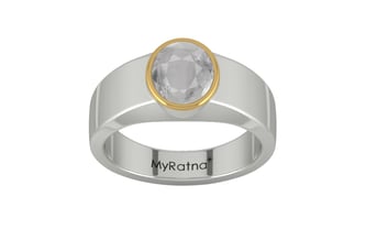 GoldCap Ceylon White Sapphire Ring Prime Quality (R10)