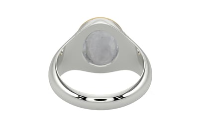 GoldCap Ceylon White Sapphire Ring Prime Quality (R7)