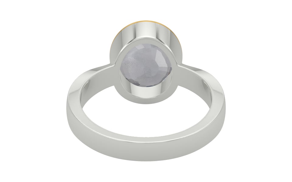GoldCap Ceylon White Sapphire Ring Prime Quality (R9)