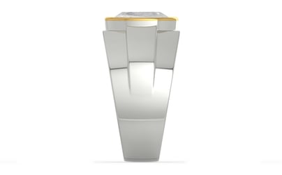 Goldcap Ceylon White Sapphire Ring Rare Quality (R1)