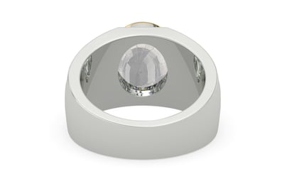 Goldcap Ceylon White Sapphire Ring Rare Quality (R1)